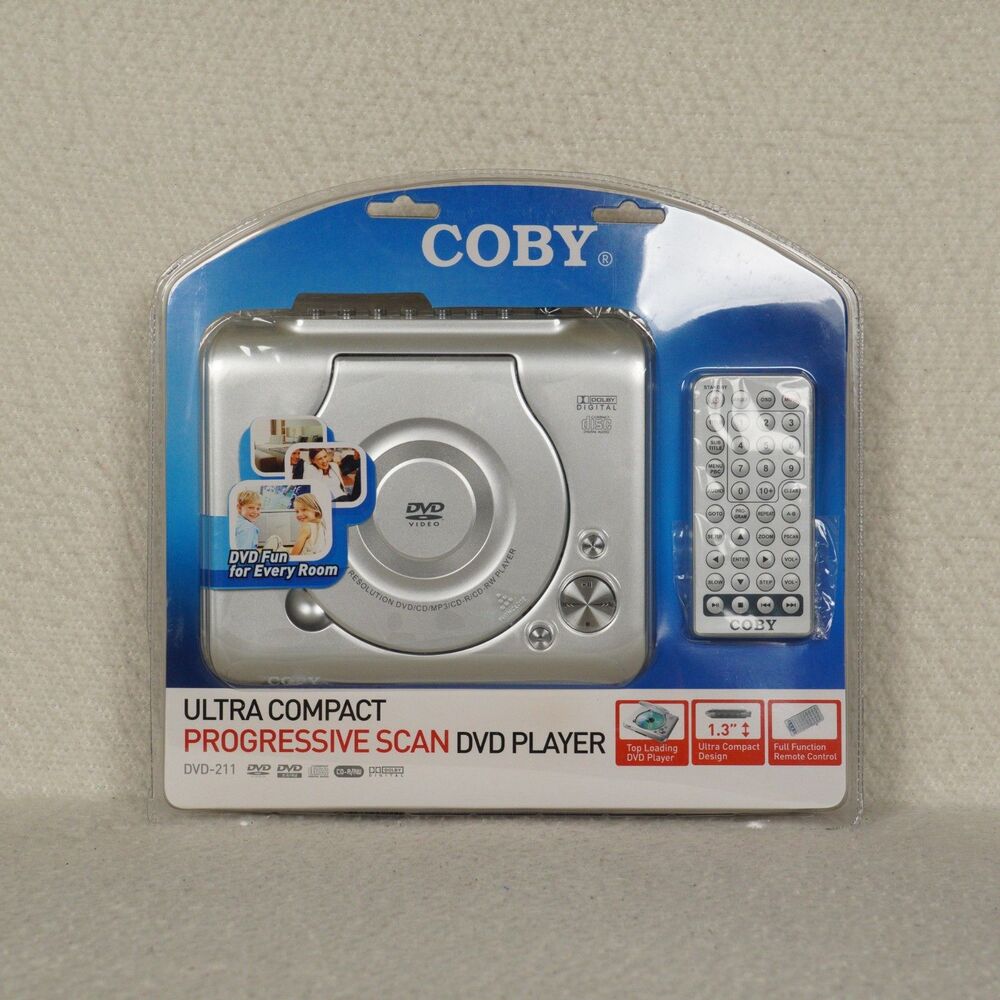 Coby Ultra Compact Progressive Scan DVD Player Model DVD-211 AV Cable Remote